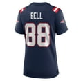 thumbnail image 3 of Women's Nike Jaheim Bell Navy New England Patriots Game Jersey, 3 of 7