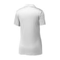 thumbnail image 4 of Sport Tek Adult Female Women V-Neck Plain Short Sleeves Polo White Small, 4 of 4