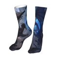 thumbnail image 6 of Salouo Black And Blue Lightning Dragon Pattern Fun Novelty Crew Socks,Casual Athletic Socks Neutral Socks, 6 of 7