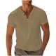 thumbnail image 1 of pstuiky Camisas casuales de manga corta para hombre, Camiseta de manga corta con cuello en V, ventilación y movimiento para hombre camisas casuales para hombre s, 1 of 2