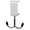 White, variant on 1 Desk Edge Hook, Blue Desk Bag Hanger Double Hooks Headphone Holder Desk Clamp Adjustable Thickness