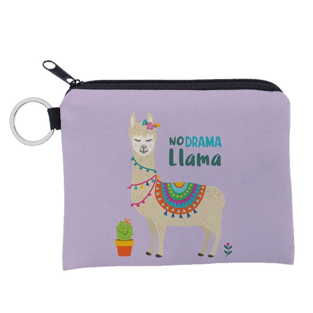 Qarigey Monedero de cambio con forro grueso, minicartera creativa multiusos, bolsas portátiles moradas, monederos de estilo de dibujos Carteras