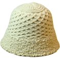 thumbnail image 2 of CoCopeaunts Knitted Bucket Hat for Women Autumn Winter Solid Color Matching Lamb Wool Brim Warm Fisherman Hat Fashionable, 2 of 8