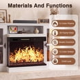 thumbnail image 5 of Homall Fireplace TV Stand for TVs up to 65" 3-Sided Glass Modern Media Entertainment Center with Cabniet Storage Adjustable Flame Color Fireplace,White, 5 of 7