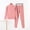 #039-Hot Pink, variant on Roncen Women's Pajama Set, Soft Velour Mock Turtleneck Long Sleeve Loungewear, Solid Color Thermal Sleepwear for Women