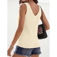 thumbnail image 6 of BTFBM Sweater Vest Women Spring Summer Sleeveless V Neck Sparkle Knit Basic Loose Fit Tank Tops Vacation Outfits, 6 of 9