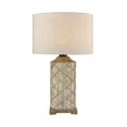 thumbnail image 1 of Lampe de Table Extérieure Blanche, Marron, Gris Antique, en Composite et Ardoise avec, 1 of 1
