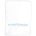 thumbnail image 2 of Ringmasters White Baptism Towel with Blue Emroidered "My Baptism Day", 2 of 3