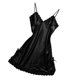 thumbnail image 4 of de Noche Satinado Camisones de Encaje Ropa Erótica de Cuello V Túnica Lencería para Mujer Señora METRO, 4 of 8