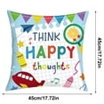 thumbnail image 3 of Aufmer Letter Printed Reading Theme Cushion Cover Literary Element Design Soft Fabric Texture For Home Living Room Sofa Bedroom Study Space Decor(45*45cm), 3 of 9
