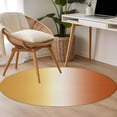 thumbnail image 4 of Burnt Orange Yellow Ombre Round Area Rug 3Ft Washable Small Circle Rugs for Kitchen Entryway, Contemporary Art Abstract Aesthetics Non-Slip Carpet Floor Mats Indoor Outdoor Carpet Runner Home Decor, 4 of 8