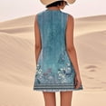 thumbnail image 3 of WILLBEST Vestidos De Verano Vestido De Lino Para Mujer Vestido De Playa Informal Hasta La Rodilla Vestido Sin Mangas Vestido Casual Estampado De Verano Con Bolsillos, 3 of 3