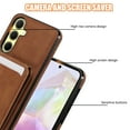 thumbnail image 2 of for Samsung Galaxy A35 Wallet Case with Shoulder Lanyard Strap, Crossbody Phone Case with Card Holder Slots for Women Girls, Luxury PU Leather Flip Stand Purse Cover Shockproof Case, Brown, 2 of 9