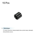 thumbnail image 3 of Unique Bargains Entretoise de Colonne de Standoff en Aluminium Rond, Standoffs Entretoises Rondes M3x5mm, pour Avion RC, CNC, Noir, Pack de 15, 3 of 5