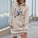 thumbnail image 5 of Vestido Con Capucha, Vestido De Sudadera Con Cordón Casual Suave Estampado Para Fiesta De Vacaciones ANGGREK No, 5 of 6