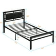 thumbnail image 6 of Twin Size Metal Bed - , Silent Bedroom Piece, Black Modern Choice,, 6 of 7