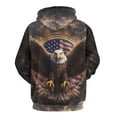 thumbnail image 2 of LAOLIUSN Funny American Flag Eagle Hoodie USA Bald Eagle Graphic Sweatshirt S-4XL, 2 of 7
