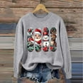 thumbnail image 6 of Hueook Christmas Plus Size Sweaters for Women Fashion Women's Casual Solid Color Long Sleeve Round-Neck Blouses Shirts Tops Sweater Gray XL, 6 of 8