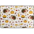 thumbnail image 4 of Dreamtimes Cute Turkey Autumn Area Rug, 36"x24" Thanksgiving Pumpkin Non-Slip Washable Indoor Door Mat, Absorbent Floor Mat for Bedroom Kitchen Entryway Bathroom, 4 of 7