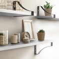 thumbnail image 2 of Icona Bay Rustic Wall Shelves W/ Brackets Set of 3 (Multiple Sizes), 2 of 7
