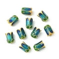 thumbnail image 2 of 10pcs Alloy Bead Caps with Enamel 5-Petal Colorful 11x8mm Hole: 2mm, 2 of 2