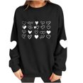 thumbnail image 4 of Valentines Day Long Sleeve Shirts for Women Cute Love Heart Print Graphic Crewneck Pullover Tops Holiday Outfits Sweatshirts, 4 of 9