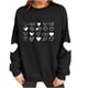 thumbnail image 4 of Xuyuer Valentines Sweatshirts for Women Heart Print Graphic Valentine Sweatshirts Casual Tops, 4 of 9