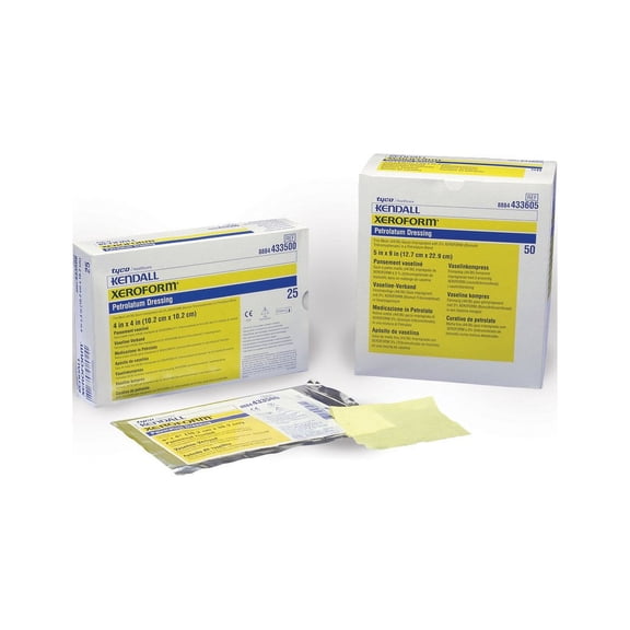 Xeroform Petrolatum Impregnated Dressing 1 X 8 Inch Gauze Bismuth Tribromophenate / Petrolatum Sterile, 8884433301 - Case of 200