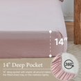 thumbnail image 3 of Simple&Opulence 100% Linen Hollow Hemstitch Sheet Set -3 Pieces European Flax Pure Washed Bed Sheets (1 Flat Sheet, 1 Fitted Sheet,1 Pillowcase) -Breathable and Soft (Hemstitch Blush Pink, Twin), 3 of 7