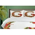 thumbnail image 4 of Ambesonne Christmas Alphabet Duvet Cover Sets, G Letter Sketch, 2-Queen, Pearl and Olive Green, 4 of 7