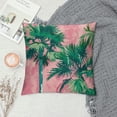 thumbnail image 2 of Acheng Short Plush Pillowcase 1 Piece - Palm Leaves with Lush Branches and Leaves, Tropical Jungle Palm Leaves with Charming Colors White, 2 of 5