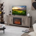 thumbnail image 4 of Costway Meuble Télé avec Foyer de 62 Pouces Console Multimédia Armoire avec Foyer Électrique de 23 Pouces pour Télé de 70 Pouces, 4 of 10