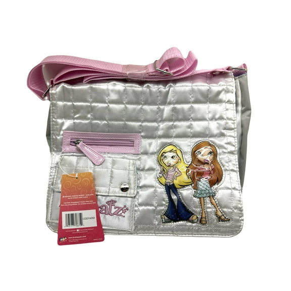 Lil Bratz Quilted Silver Messenger Bag Purse