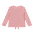 thumbnail image 2 of Xoenoiee Pink Cat Heart Print Girls Long Sleeve Workout Tops Oversized Shirts Tie Front Blouses Crew Neck Graphic Gym Clothes Kids Winter Clothing, 9-10 Years, 2 of 7