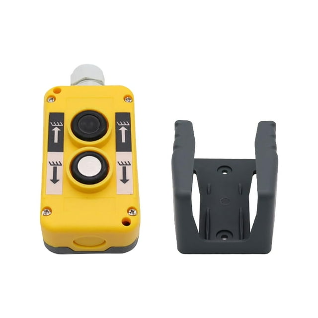 HUGFEGWE Rainproof Electric Hoist Crane Pushbutton Switches COP Industrial Up Down Driving Push Button Switch Control 2 Button with Holder U2536-10826