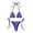 D76/Blue, variant on Afdoent Bikini Sets For Women Ladies Summer Bikini Colour Block Printed Split Swimsuit Halter Bathing Suits Swimwear 2026 Retro Swimsuit