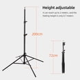 thumbnail image 3 of 200cm/78.7in 4-Leg Metal Light Stand Adjustable Photography Tripod Stand 1/4 Inch Screw for Studio Reflector Softbox LED Video Light Ring Light Photography Accessories, 3 of 7