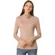 thumbnail image 1 of Blusa De Punto Allegra K Cuello Alto Clásico Manga Larga Top Acanalado Básico Para Mujer Rosa L, 1 of 6