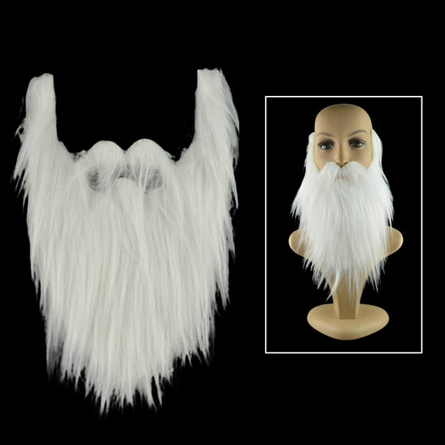 Novedad Larga Barba Accesorios para disfraces Suministros para fiestas Bigotes de Halloween para Disfraces Mujeres Hombres Blanco Macarena Barba larga