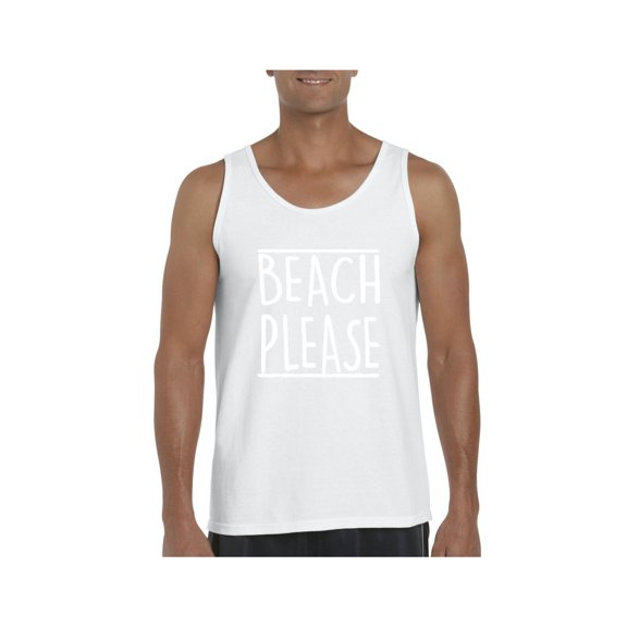 MmF - Men's Tank Top for Men, up to Men Size 3XL - Beach Please