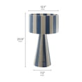 thumbnail image 3 of Modway Renae Handwoven Cotton Thread Striped Table Lamp in Capri Blue by Modway, 3 of 10