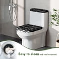 thumbnail image 5 of HELLHERO Piano Music Toilet Lid Covers of 2 Pieces Stretch Toilet Cover Set Reusable Indoor Home, 5 of 8
