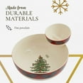 thumbnail image 4 of Spode Christmas Tree Tartan Tiered Chip and Dip Serving Set - 2-Piece Festive Holiday Entertaining Collection - Tartan Plaid Border, Porcelain - Dishwasher, Microwave, Oven, Freezer Safe, 4 of 7
