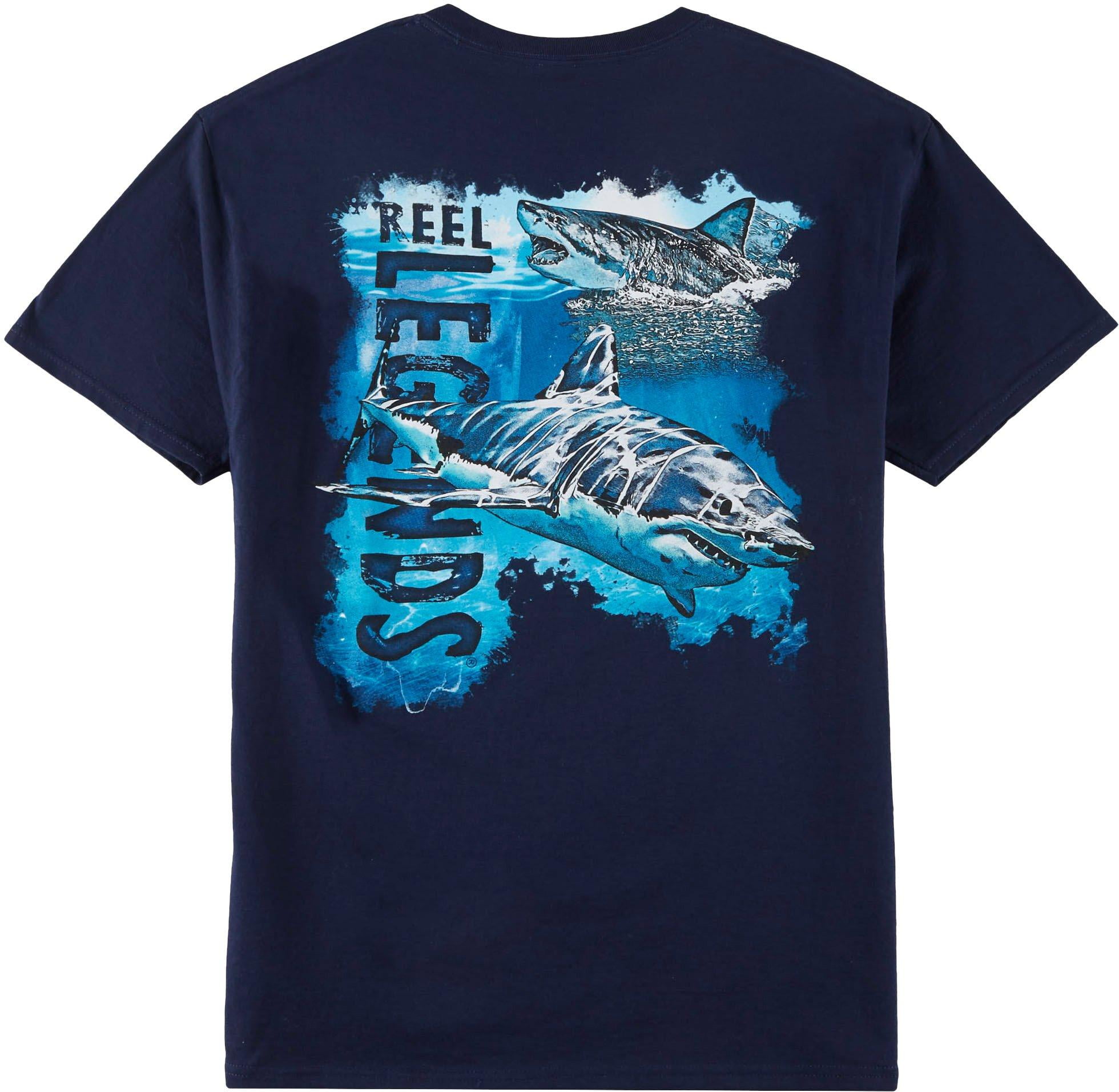 Reel Legends Reel Legends Mens Great White Shallow TShirt Walmart