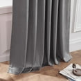 thumbnail image 6 of Topfinel 100% Blackout Luxury Velvet Curtain, 84 inches Long Rod Pocket Back Thermal Insulated Noise Reduce Curtains for Living Room Bedroom, 2 Panels,52 x 84 inch,Grey, 6 of 10