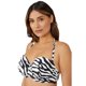 thumbnail image 1 of Gorgeous - Top de Bikini Estampado de Cebra para Mujer (Blanco, Negro), 1 of 3