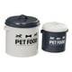 thumbnail image 2 of 2 Contenedores herméticos de hierro para golosinas de perros, recipiente para alimentos, práctico contenedor con tapa para comida seca para mascotas,, 2 of 8
