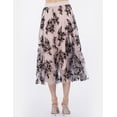 thumbnail image 2 of Falda midi flores negras AMAD Casual para mujer Talla M, 2 of 5
