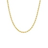 Brilliance Fine Jewelry 10K Yellow Gold Polished Rope Chain Necklace, 22"