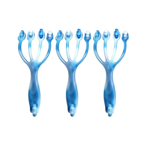 3Pcs Handheld Four Claws Roller Massager Massage Tool for Foot Hand Body Neck Head